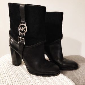 Michael Kors Suede and Leather Booties